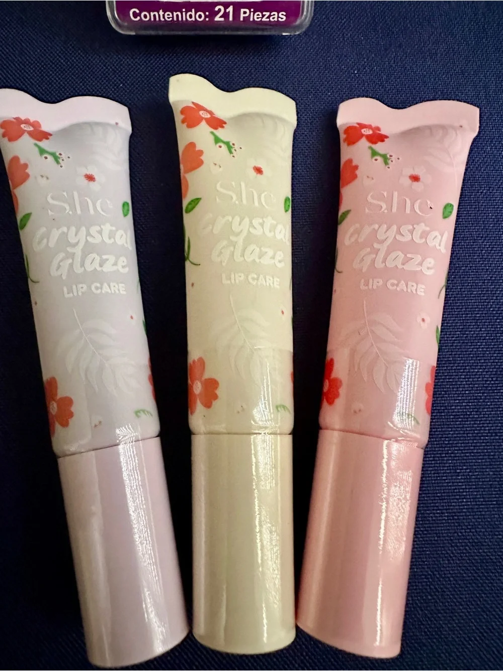 S.he Crystals Glaze Lip Care & Nailene Nails